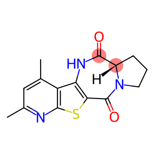 (6aS)-2,4-dimethyl-6a,7,8,9-tetrahydro-6H-pyrido[3',2':4,5]thieno[3,2-e]pyrrolo[1,2-a][1,4]diazepine-6,11(5H)-dione