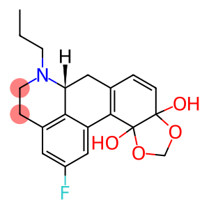 [6aR,(-)]-2-Fluoro-10,11-methylenedioxy-5,6,6a,7-tetrahydro-6-propyl-4H-dibenzo[de,g]quinoline-10,11-diol