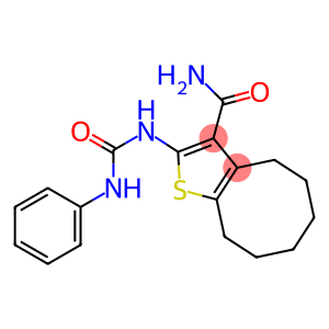 2-[(anilinocarbonyl)amino]-4,5,6,7,8,9-hexahydrocycloocta[b]thiophene-3-carboxamide