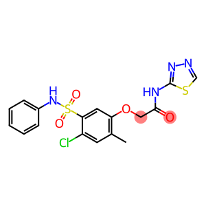 2-[5-(anilinosulfonyl)-4-chloro-2-methylphenoxy]-N-(1,3,4-thiadiazol-2-yl)acetamide