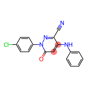 4-anilino-1-(4-chlorophenyl)-6-oxo-1,6-dihydro-3-pyridazinecarbonitrile