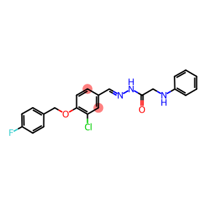 2-ANILINO-N'-((3-CHLORO-4-[(4-FLUOROBENZYL)OXY]PHENYL)METHYLENE)ACETOHYDRAZIDE