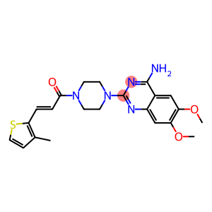 4-Amino-2-[4-[3-(3-methyl-2-thienyl)propenoyl]-1-piperazinyl]-6,7-dimethoxyquinazoline