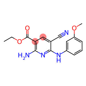 2-Amino-5-cyano-6-(3-methoxyanilino)pyridine-3-carboxylic acid ethyl ester