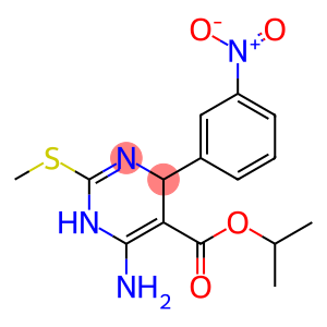 6-Amino-1,4-dihydro-2-methylthio-4-(3-nitrophenyl)pyrimidine-5-carboxylic acid isopropyl ester