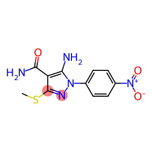 5-Amino-3-methylthio-1-(4-nitrophenyl)-1H-pyrazole-4-carboxamide