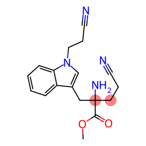 2-Amino-2-[1-(2-cyanoethyl)-1H-indol-3-ylmethyl]-4-cyanobutyric acid methyl ester