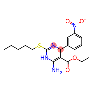 6-Amino-1,4-dihydro-2-pentylthio-4-(3-nitrophenyl)pyrimidine-5-carboxylic acid ethyl ester