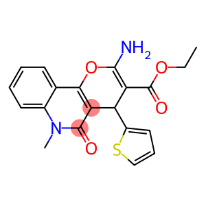 2-Amino-4-(2-thienyl)-5-oxo-6-methyl-4,6-dihydro-5H-pyrano[3,2-c]quinoline-3-carboxylic acid ethyl ester