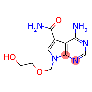 4-Amino-7-(2-hydroxyethoxymethyl)-7H-pyrrolo[2,3-d]pyrimidine-5-carboxamide