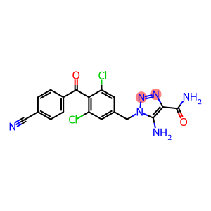 5-Amino-1-[4-(4-cyanobenzoyl)-3,5-dichlorobenzyl]-1H-1,2,3-triazole-4-carboxamide