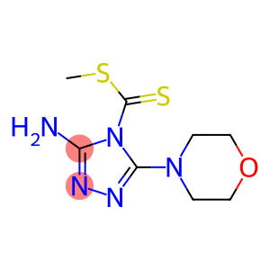 3-Amino-5-morpholino-4H-1,2,4-triazole-4-dithiocarboxylic acid methyl ester