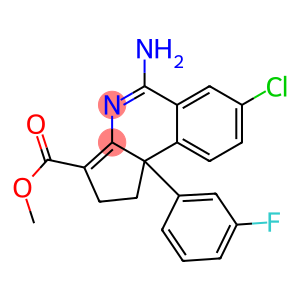 5-Amino-1,9b-dihydro-7-chloro-9b-(3-fluorophenyl)-2H-cyclopent[c]isoquinoline-3-carboxylic acid methyl ester