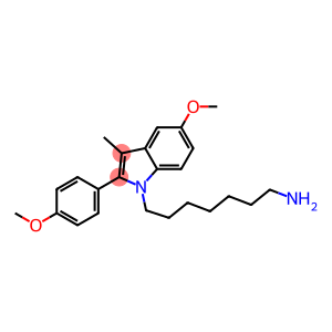 1-(7-Aminoheptyl)-5-methoxy-2-(4-methoxyphenyl)-3-methyl-1H-indole