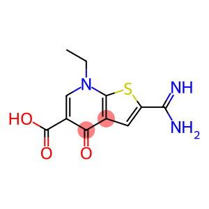 2-[Aminoiminomethyl]-4,7-dihydro-7-ethyl-4-oxothieno[2,3-b]pyridine-5-carboxylic acid