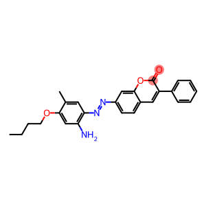 7-[2-Amino-4-butoxy-5-methylphenylazo]-3-phenylcoumarin