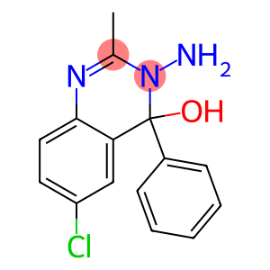 3-Amino-6-chloro-3,4-dihydro-2-methyl-4-phenylquinazolin-4-ol