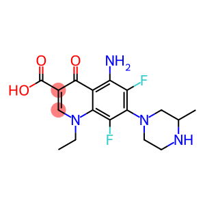 5-Amino-1-ethyl-6,8-difluoro-1,4-dihydro-4-oxo-7-(3-methyl-1-piperazinyl)quinoline-3-carboxylic acid