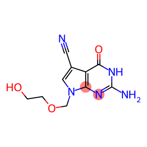 2-Amino-3,4-dihydro-7-(2-hydroxyethoxymethyl)-4-oxo-7H-pyrrolo[2,3-d]pyrimidine-5-carbonitrile