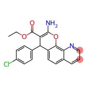 2-Amino-4-(4-chlorophenyl)-4H-pyrano[3,2-h]quinoline-3-carboxylic acid ethyl ester