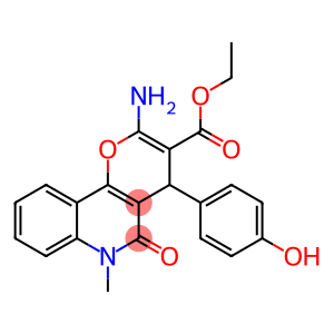 2-Amino-4-(4-hydroxyphenyl)-5-oxo-6-methyl-4,6-dihydro-5H-pyrano[3,2-c]quinoline-3-carboxylic acid ethyl ester