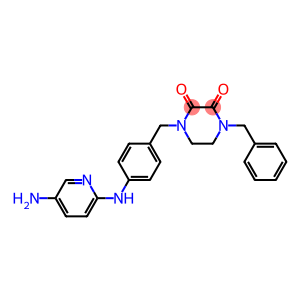 1-[4-[(5-Amino-2-pyridinyl)amino]benzyl]-4-benzyl-2,3-piperazinedione