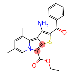 3-Amino-2-benzoyl-4,6-dimethylthieno[3,2-a]indolizine-9-carboxylic acid ethyl ester